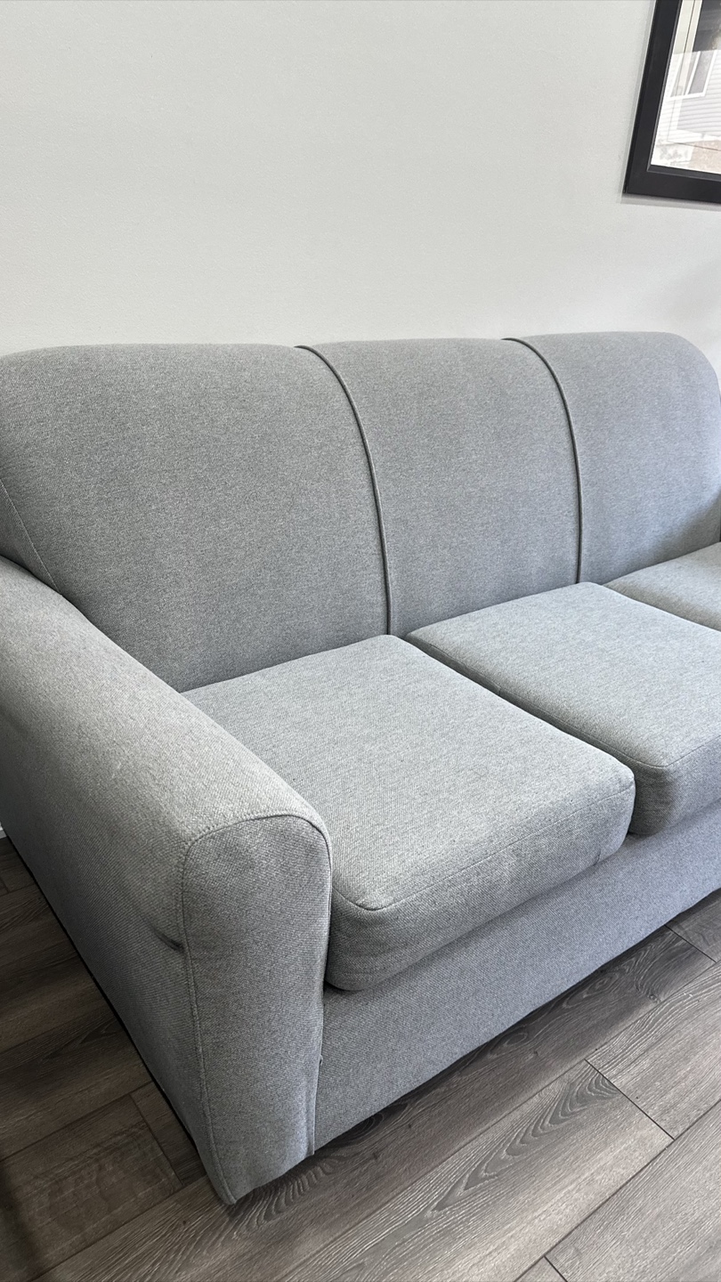 Grey Fabric Couch (3 seat sofa) - photo 2