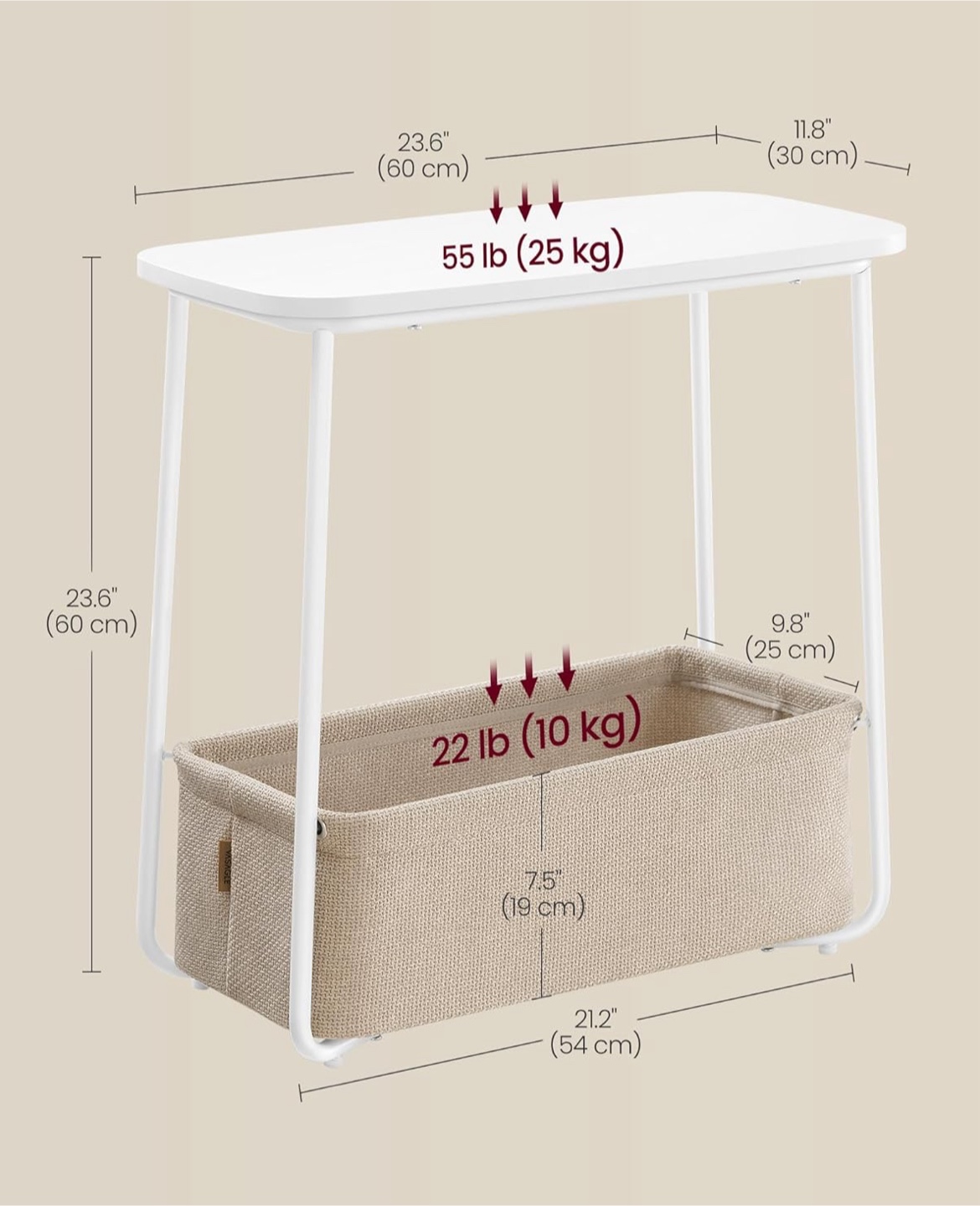 VASAGLE White Side Table - photo 2