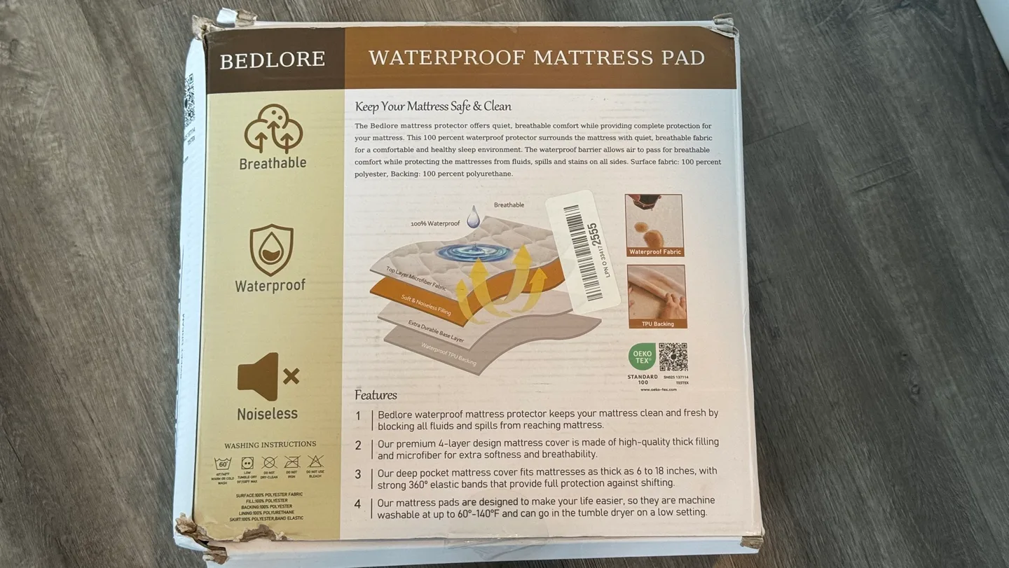 BedLORE Waterproof Mattress Pad - King Size thumbnail
