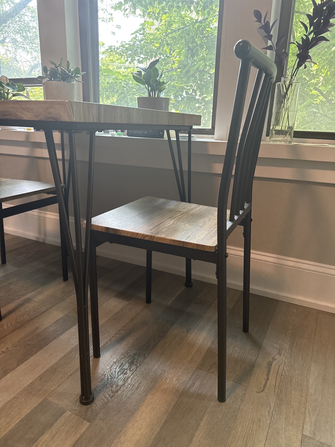 Wood Dining Table with 2 Chairs - photo 2