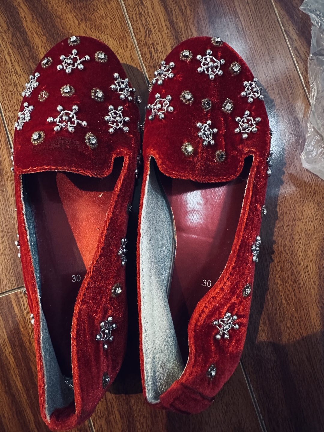 Embellished Red Slip-on Shoes - photo 2