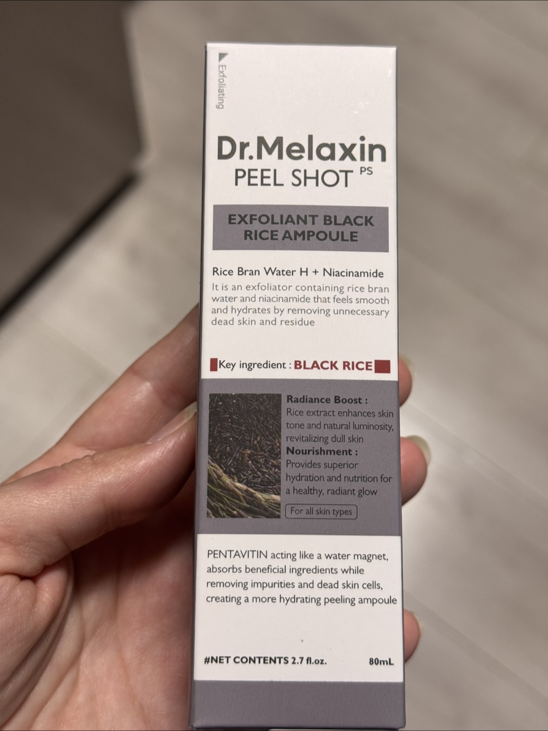 Dr.Melaxin Peel Shot Exfoliating Black Rice Ampoule
