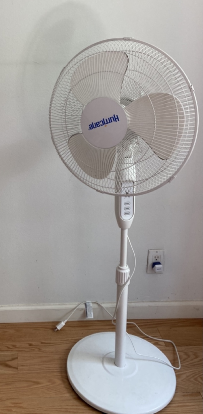 White Pedestal Standing Fan