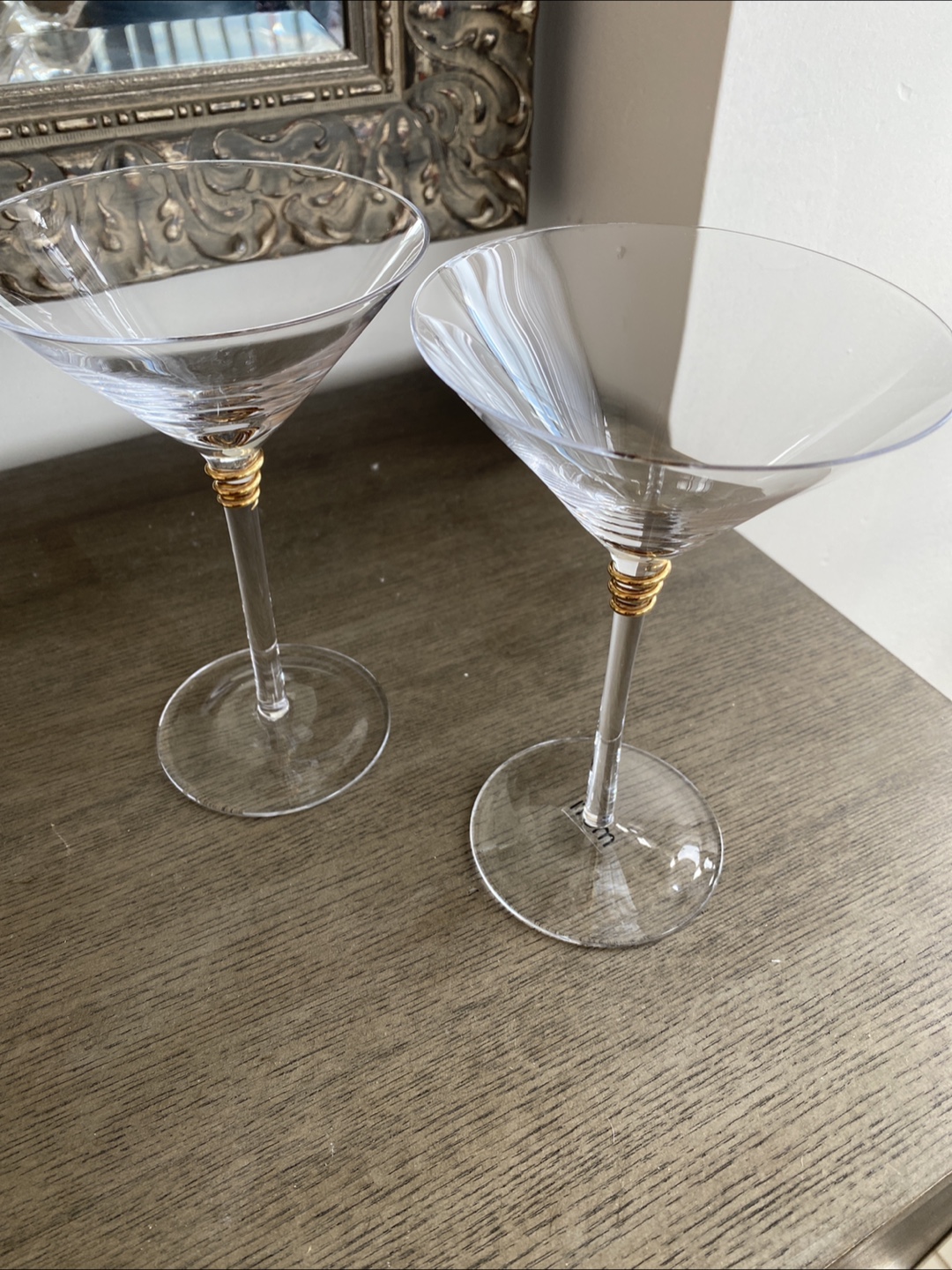 Pair of Elegant Martini Glasses