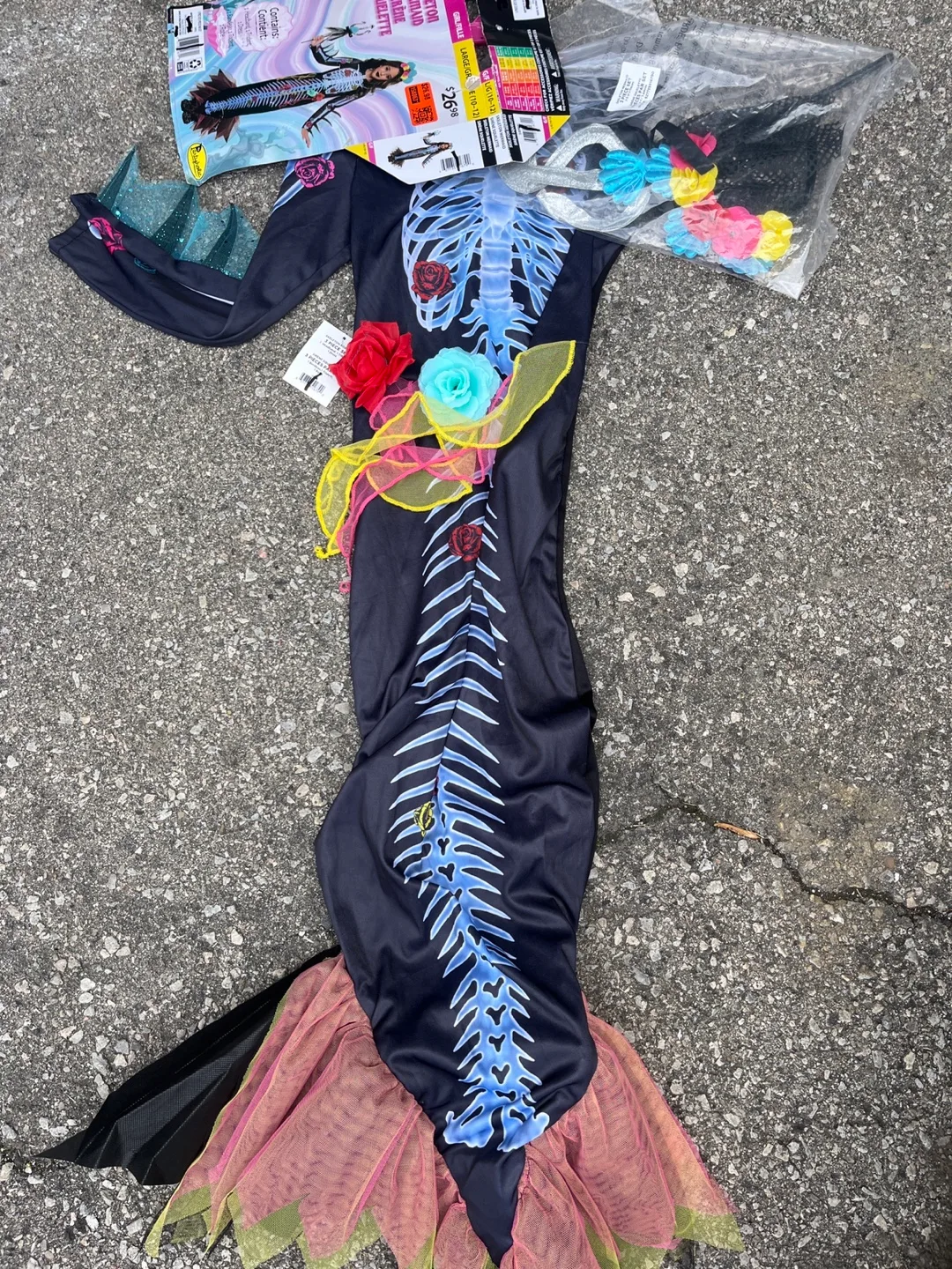 Skeleton Mermaid Halloween Costume - Large/Grade E (10-12) thumbnail