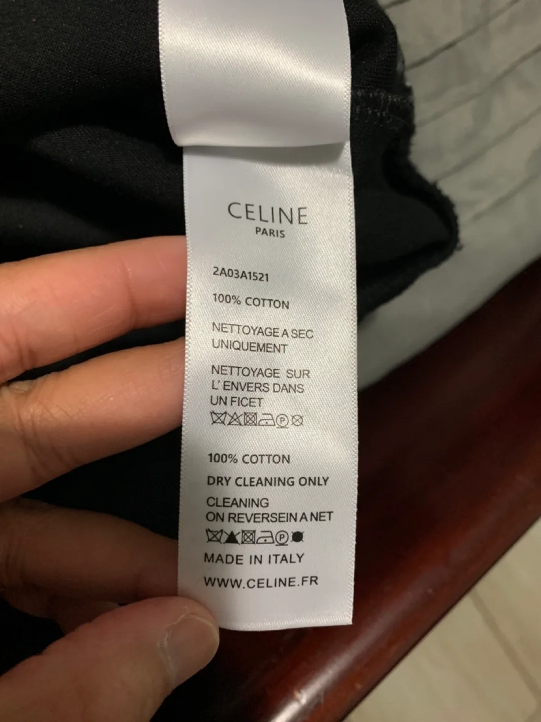 CELINE Paris Black Sweatshirt with embroidery sleeves image indicator(5)