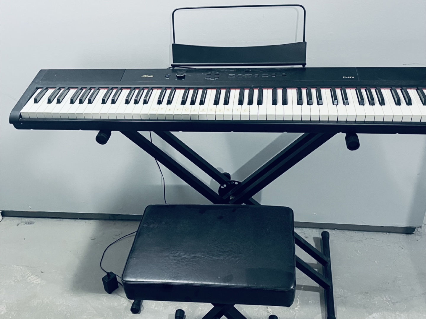 Digital Piano with Bench and Music Stand