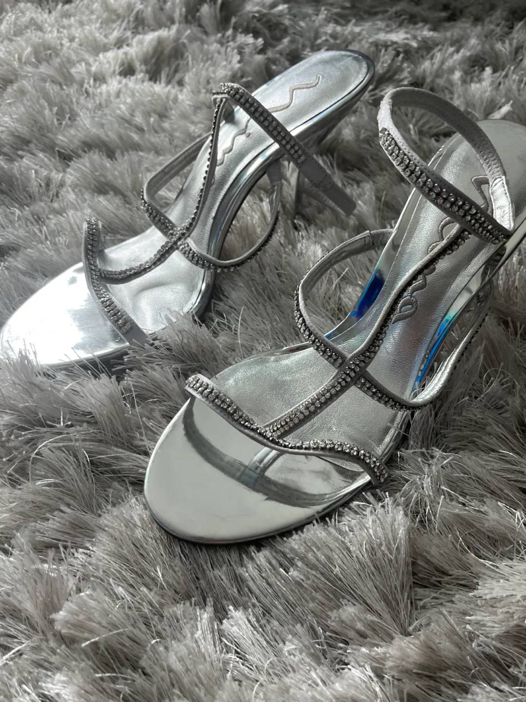 Silver Heels with Rhinestones thumbnail