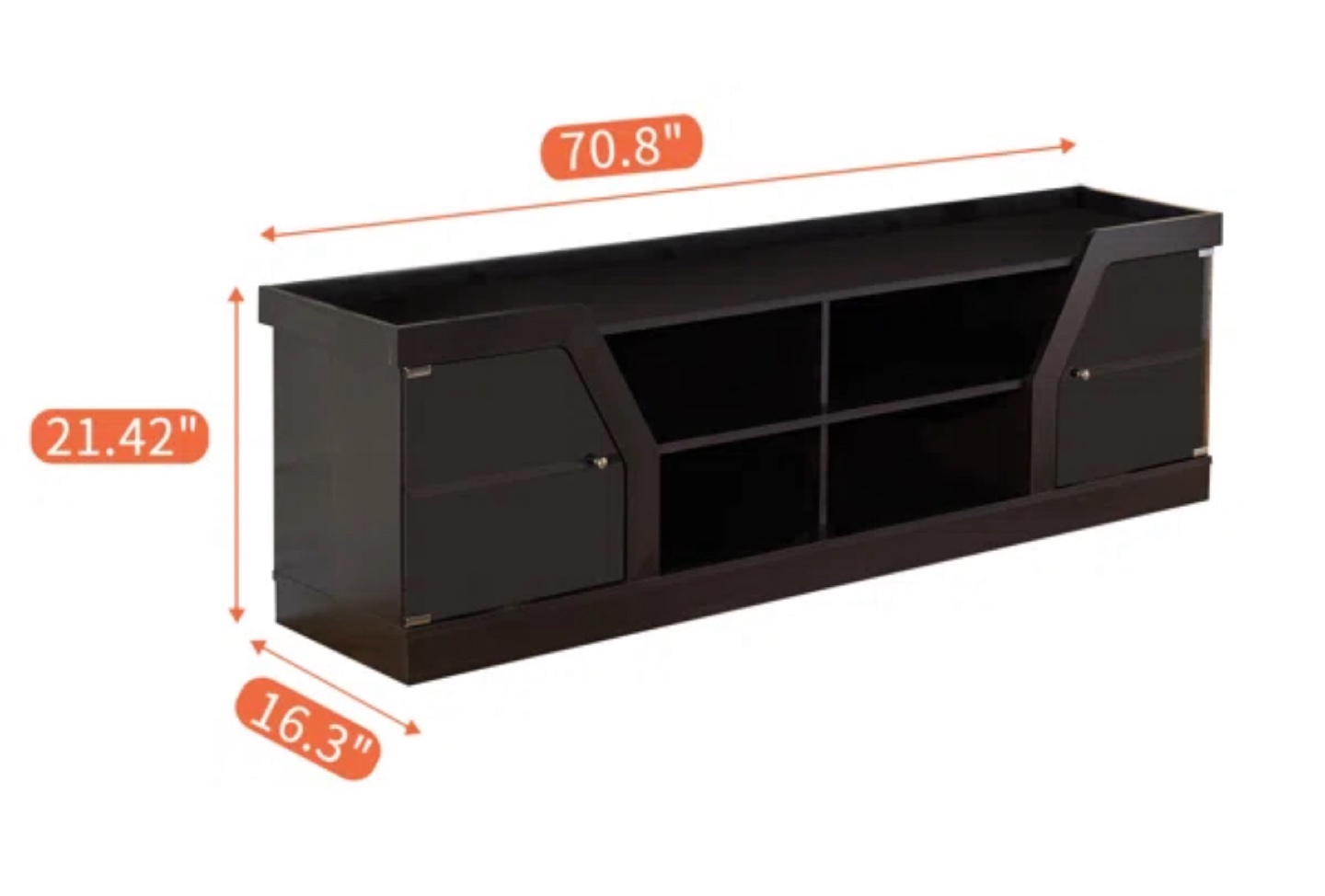 Dark Wood TV Stand - photo 2