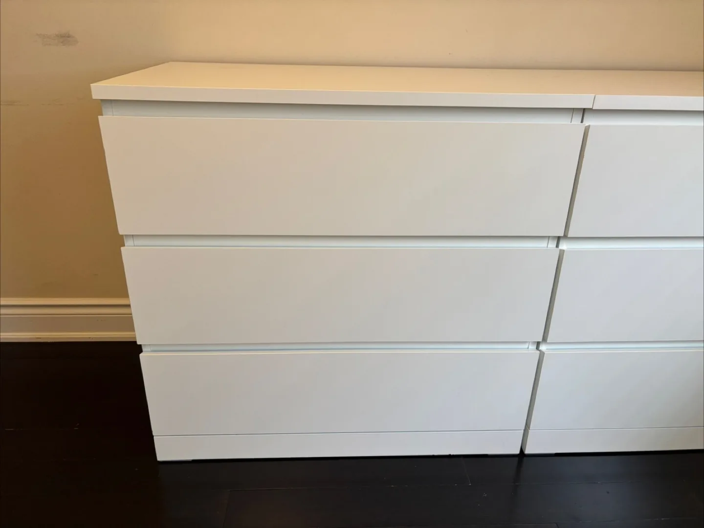 Two IKEA MALM 3 Drawers White Dressers(Can buy each) thumbnail