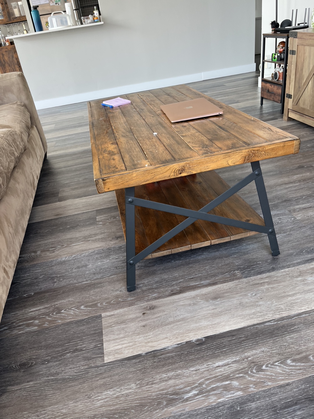 Rustic Wooden Coffee Table - photo 2