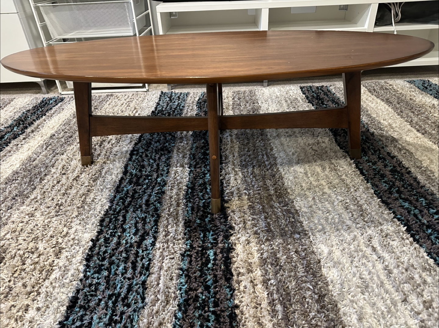 Oval Wooden Coffee Table