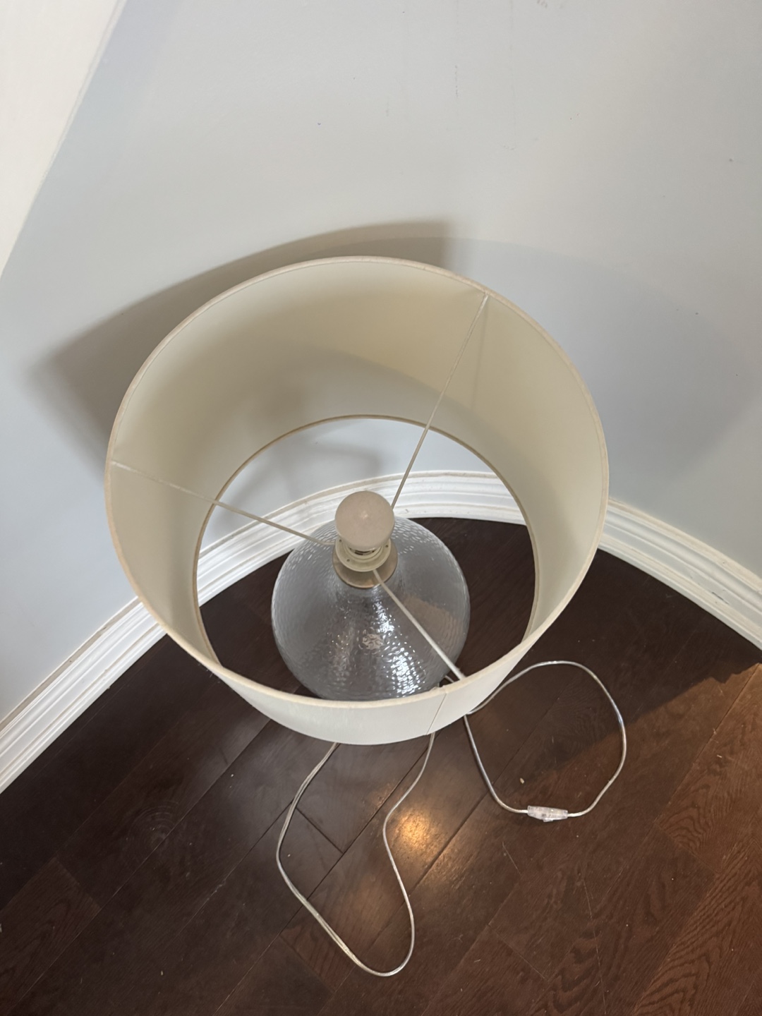 Glass Base Table Lamp with Lampshade - photo 2