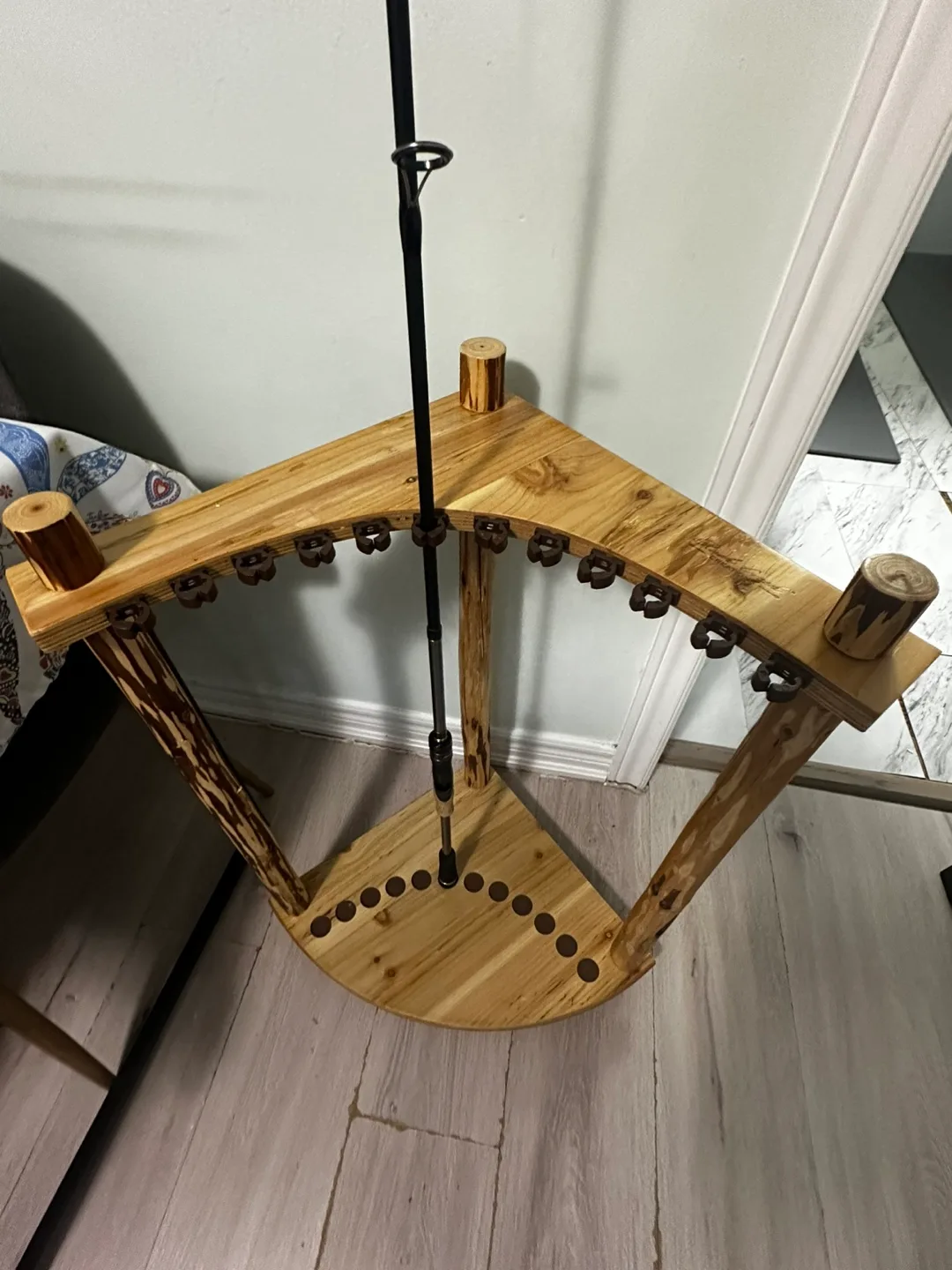 Wooden Fishing Rod Rack image indicator(8)