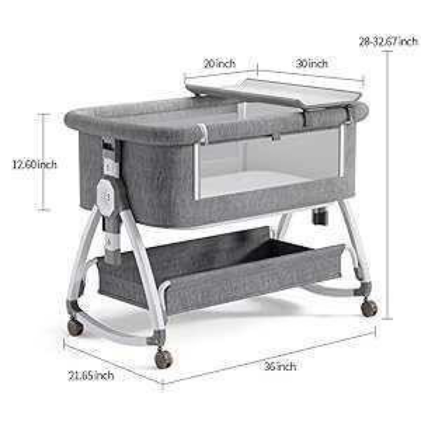 Grey Bassinet with Canopy - photo 2
