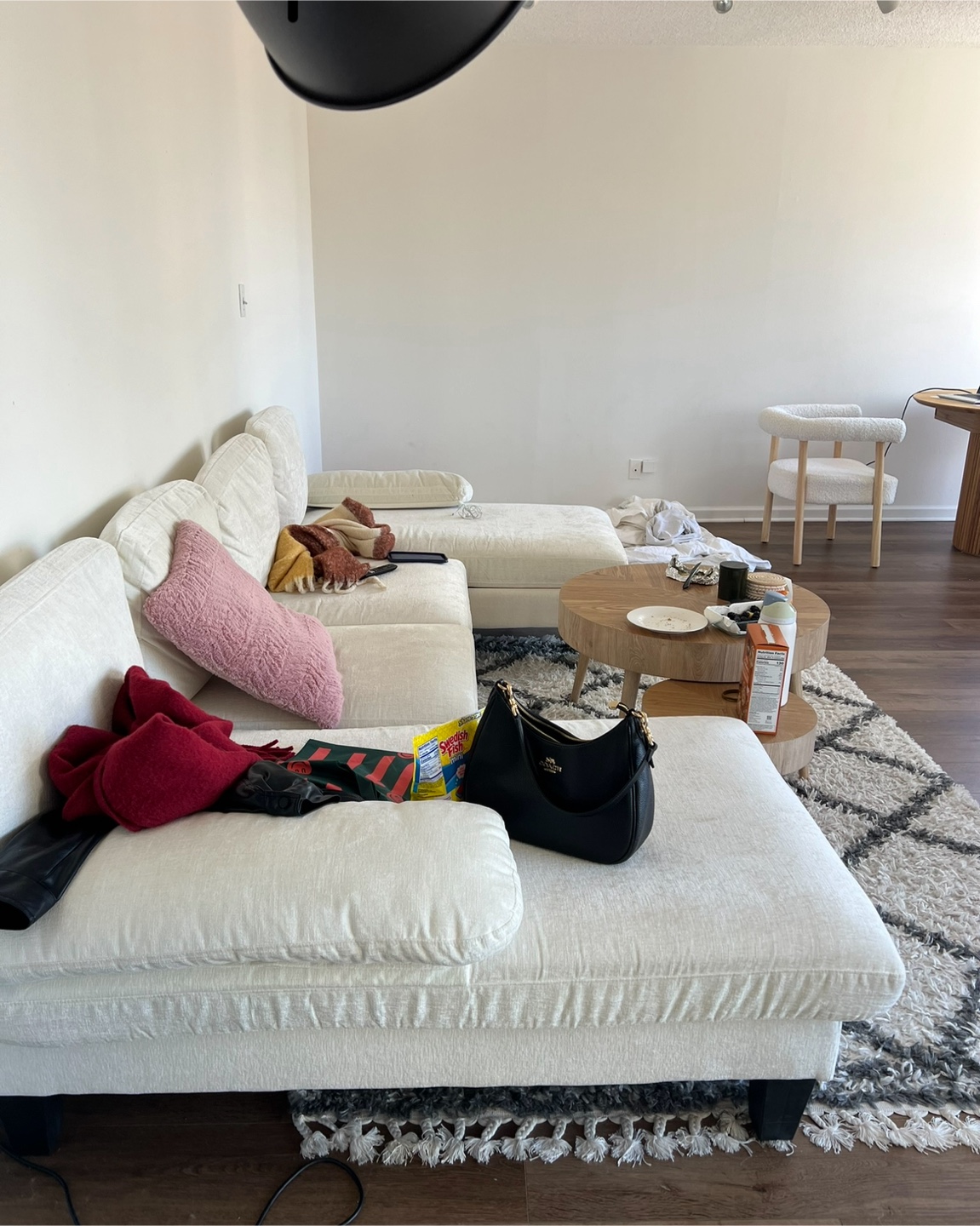 Cream Colored Sectional Sofa - photo 2