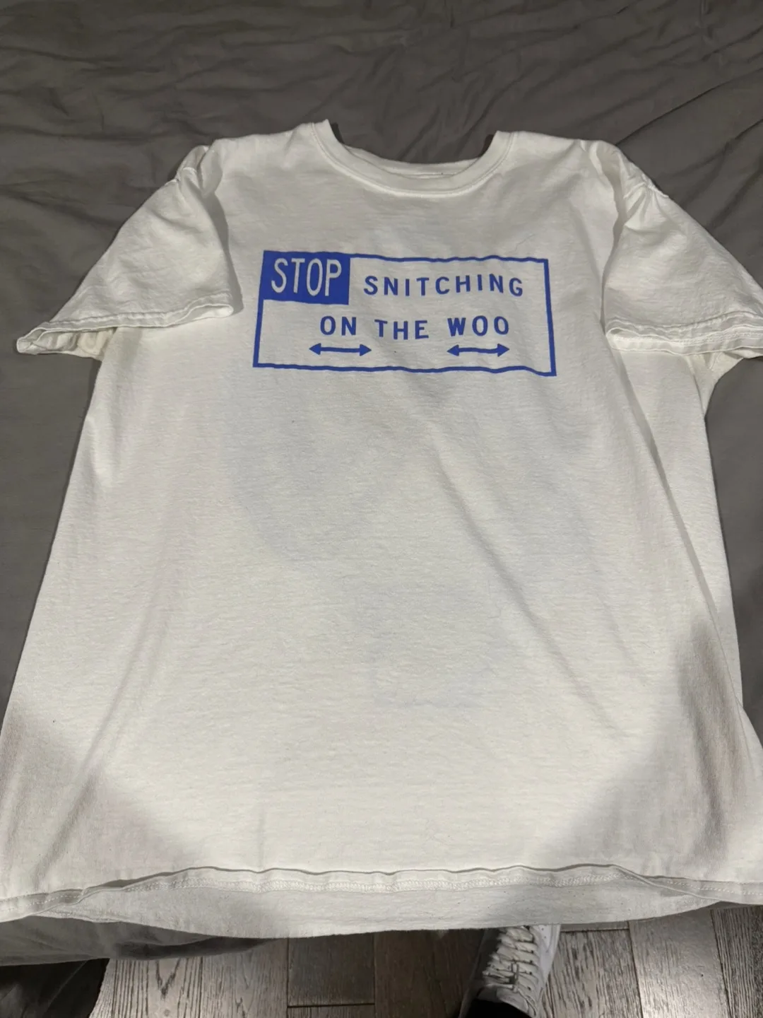 Vlone Pop Smoke Stop Snitching On The Woo Tee thumbnail