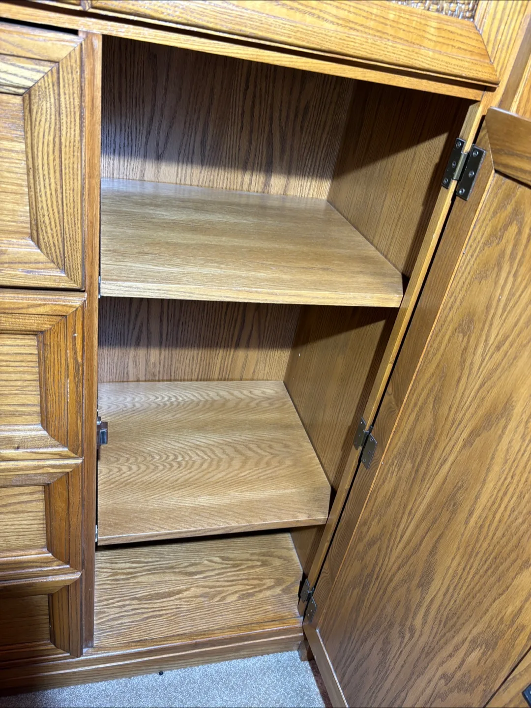 Kroehler  tall oak Dresser image indicator(2)