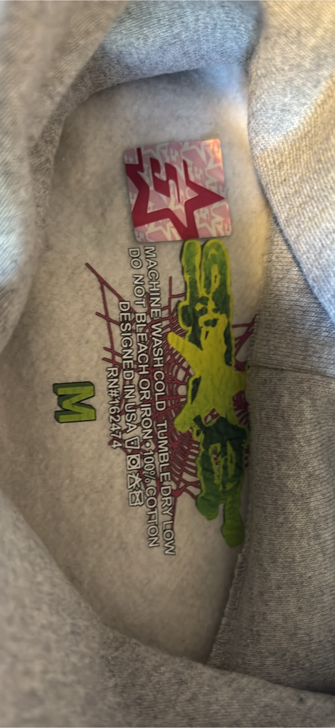 Grey Sp5der Hoodie - photo 3