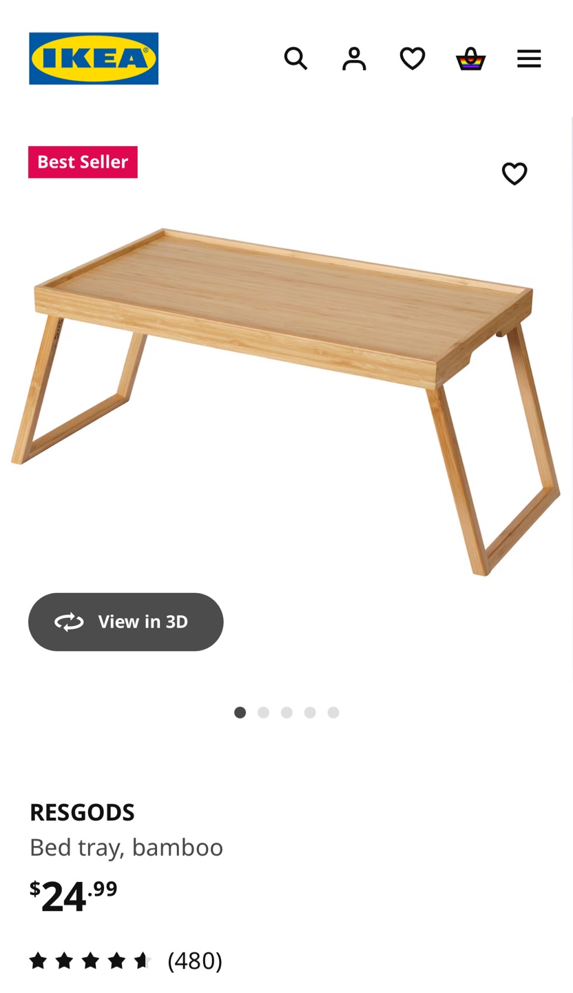 IKEA Bamboo Bed Tray - photo 4