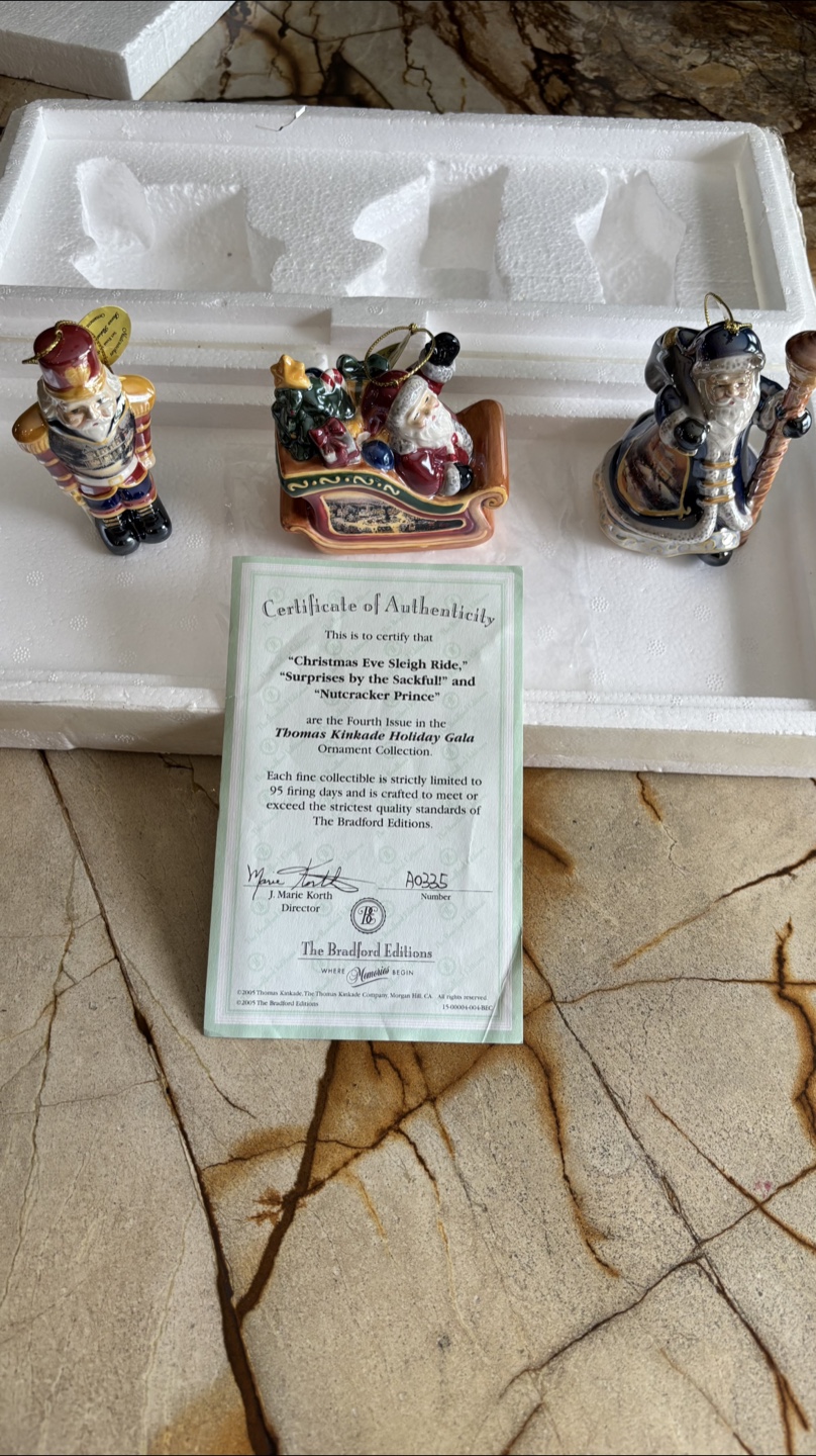 Thomas Kinkade Holiday Gala Ornaments