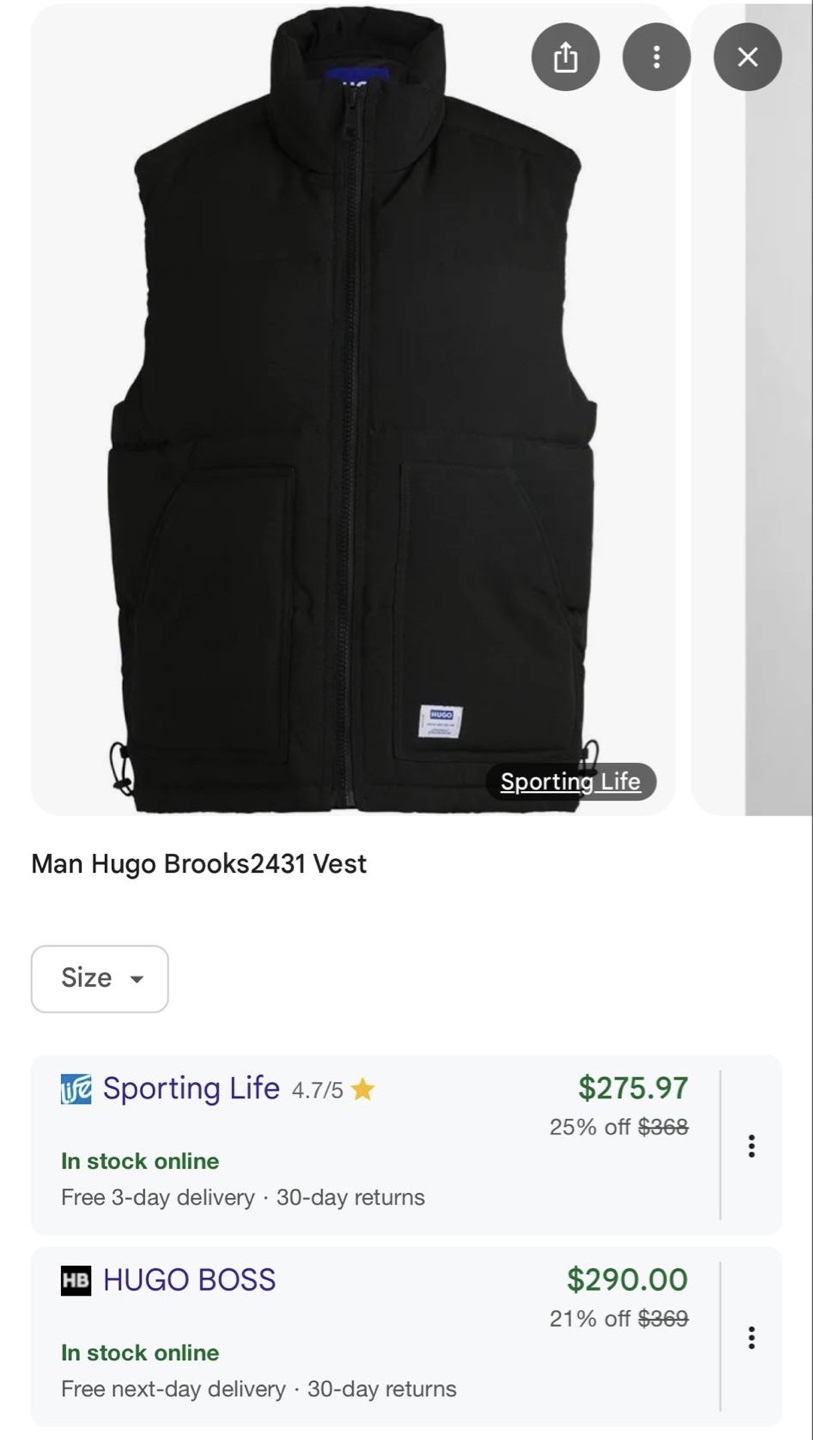 Hugo Boss Water Repellant Gilet
