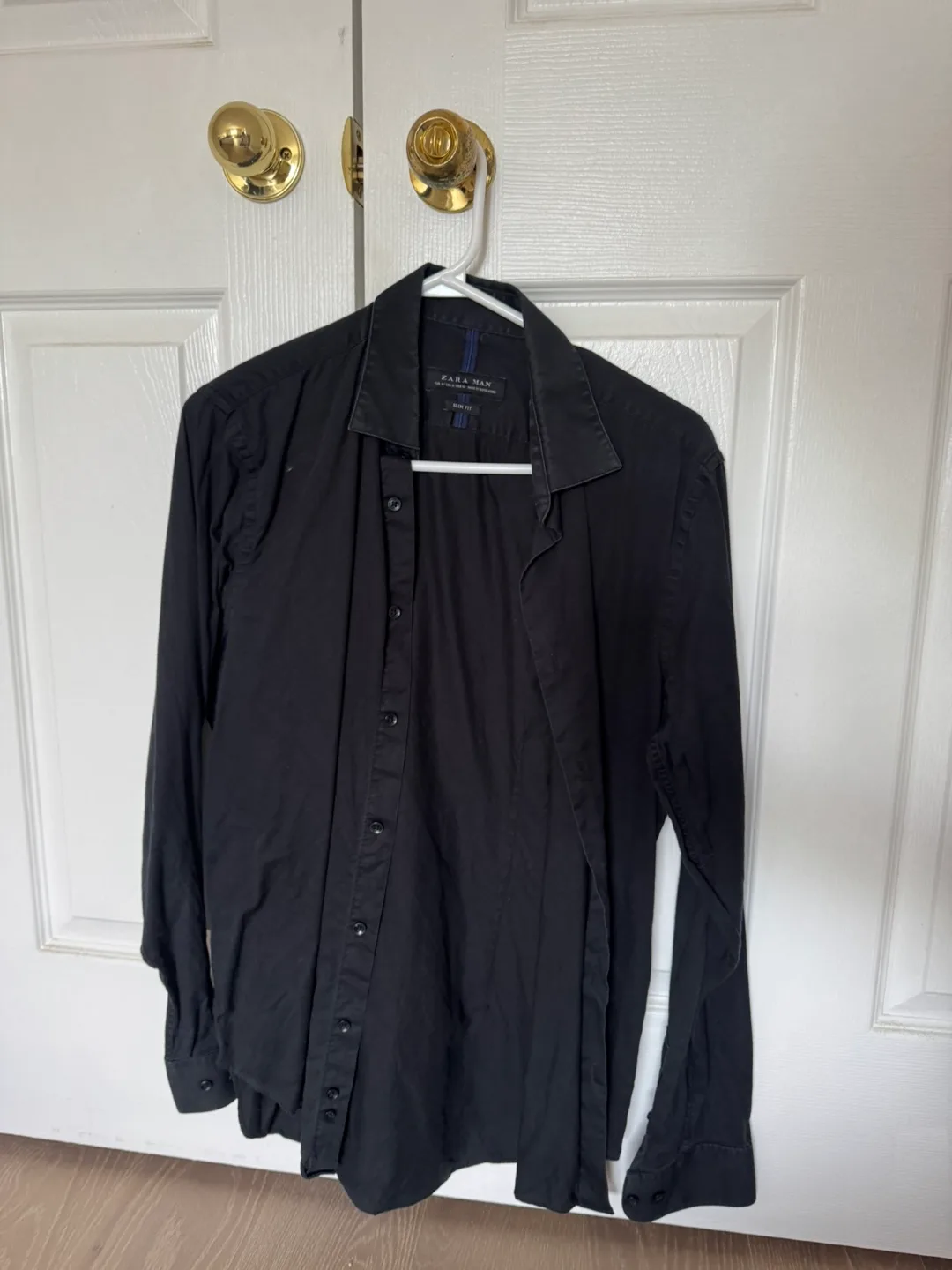 Zara Black button-up shirt M thumbnail