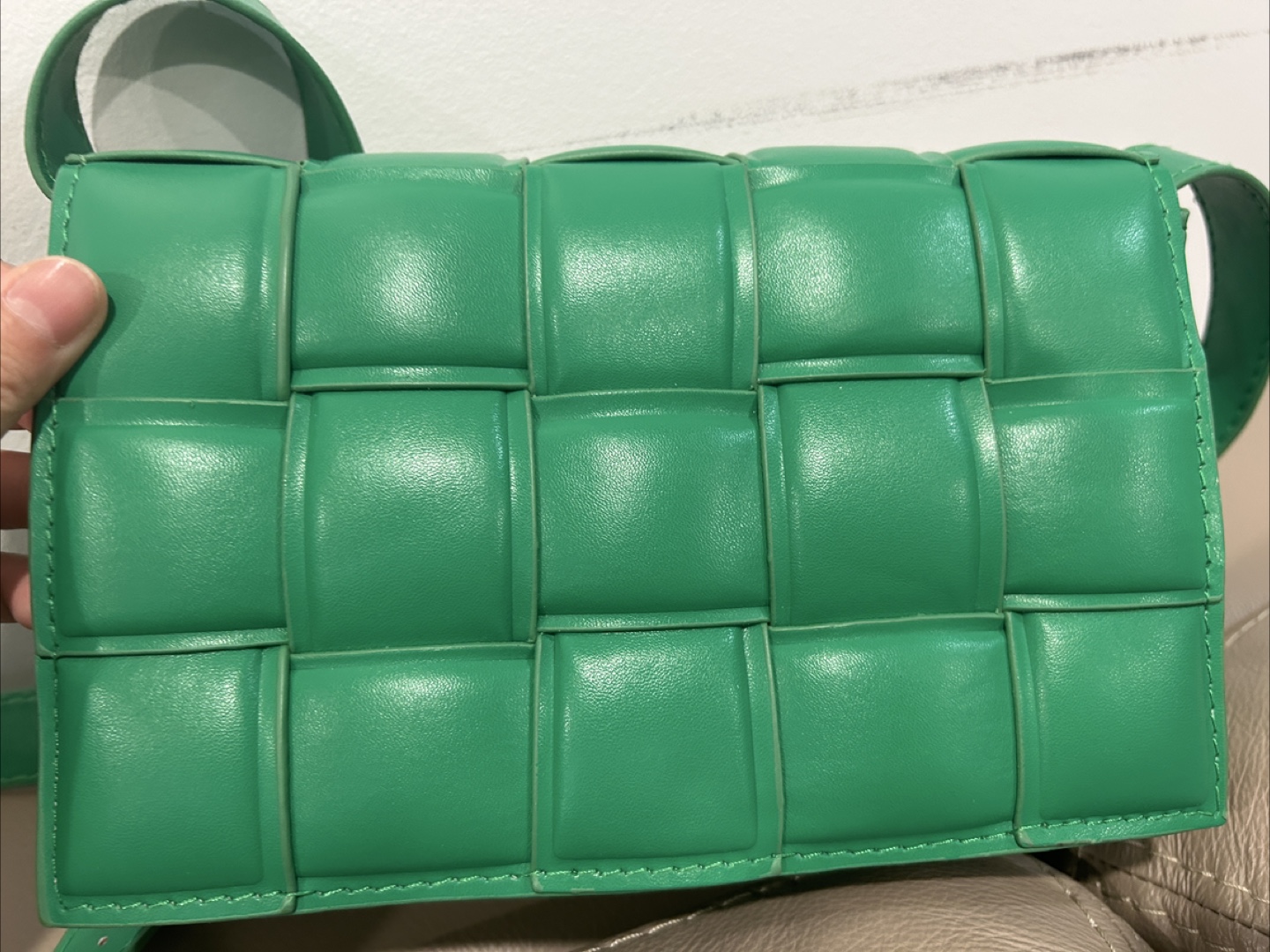 Green Woven Shoulder Bag - photo 4