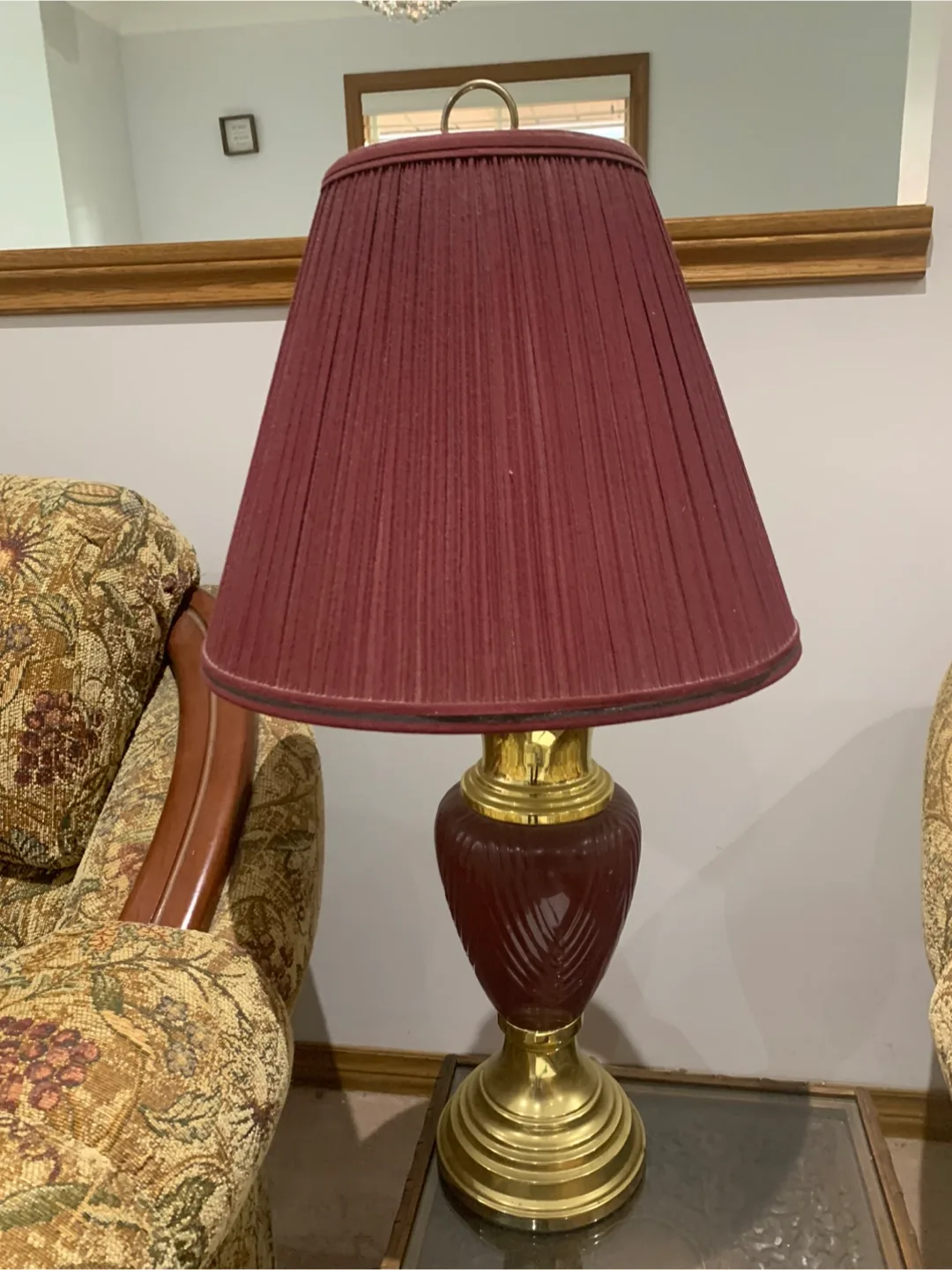 Set of 2 Vintage Table Lamp with Shade thumbnail