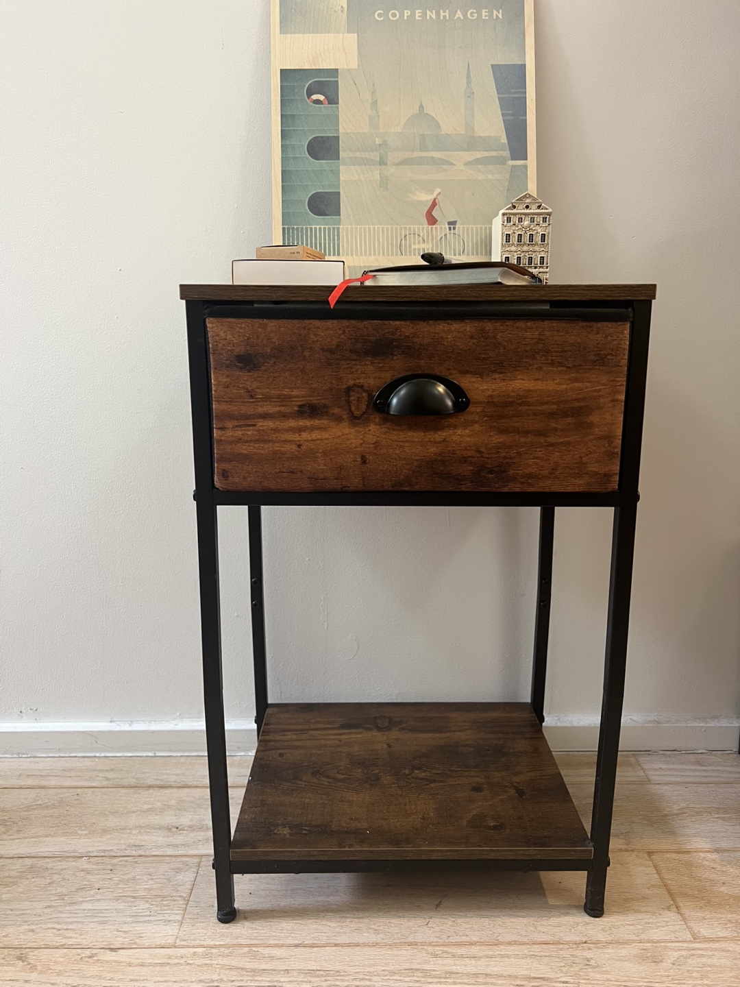 Rustic Nightstand with Drawer - photo 2