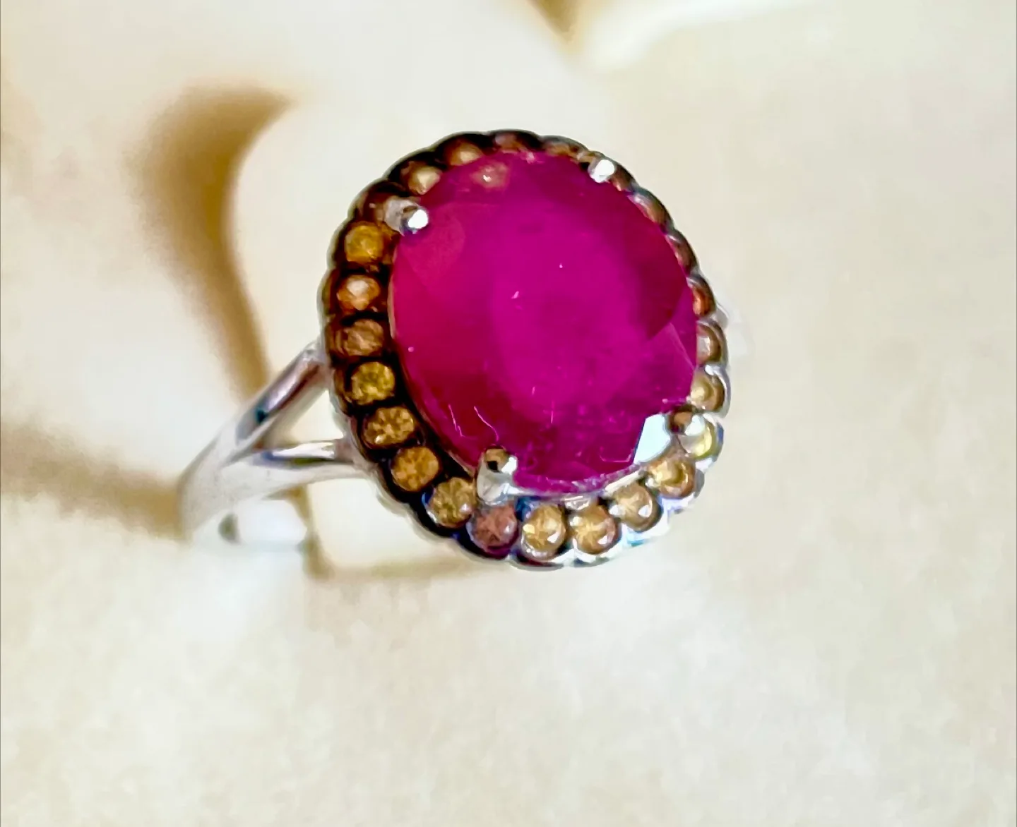 Ruby and Yellow Sapphire Ring and Earrings Jewelry image indicator(3)