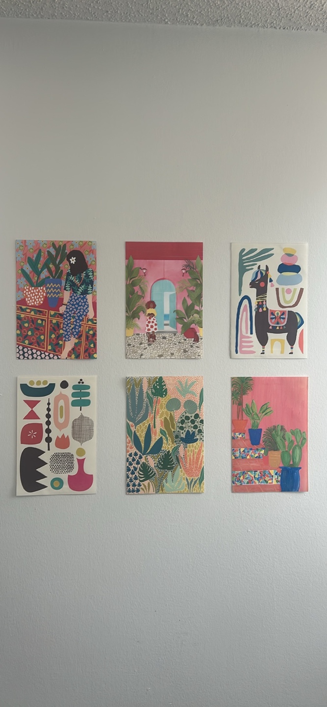 Set of 6 Colorful Wall Art Prints