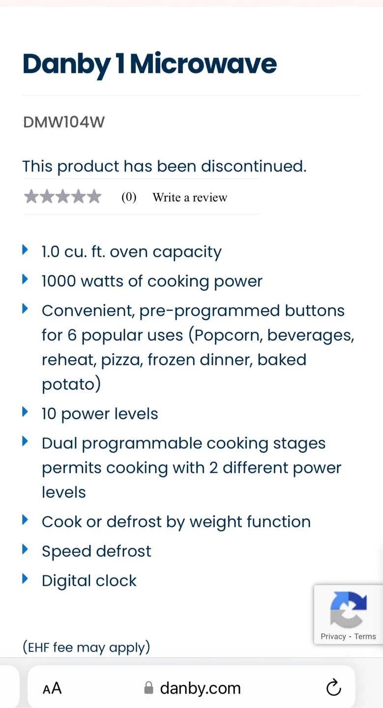 Danby Microwave image indicator(5)