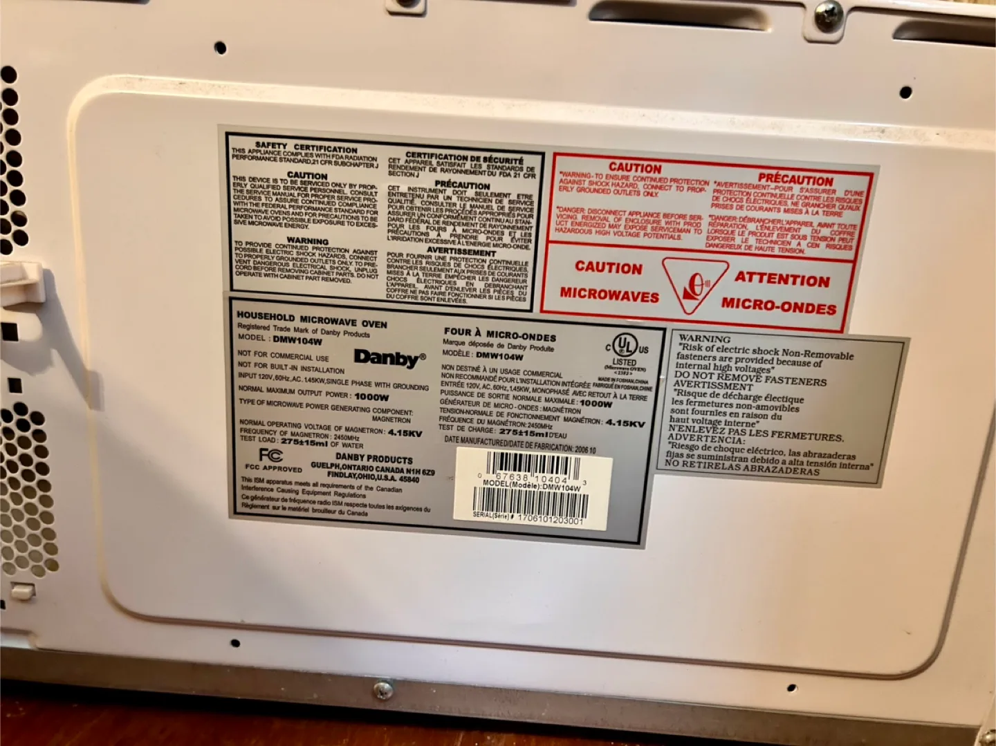 Danby Microwave image indicator(4)