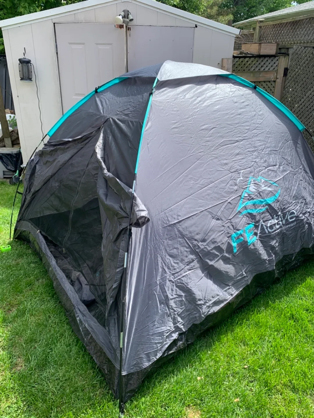 Grey and Teal Tent thumbnail