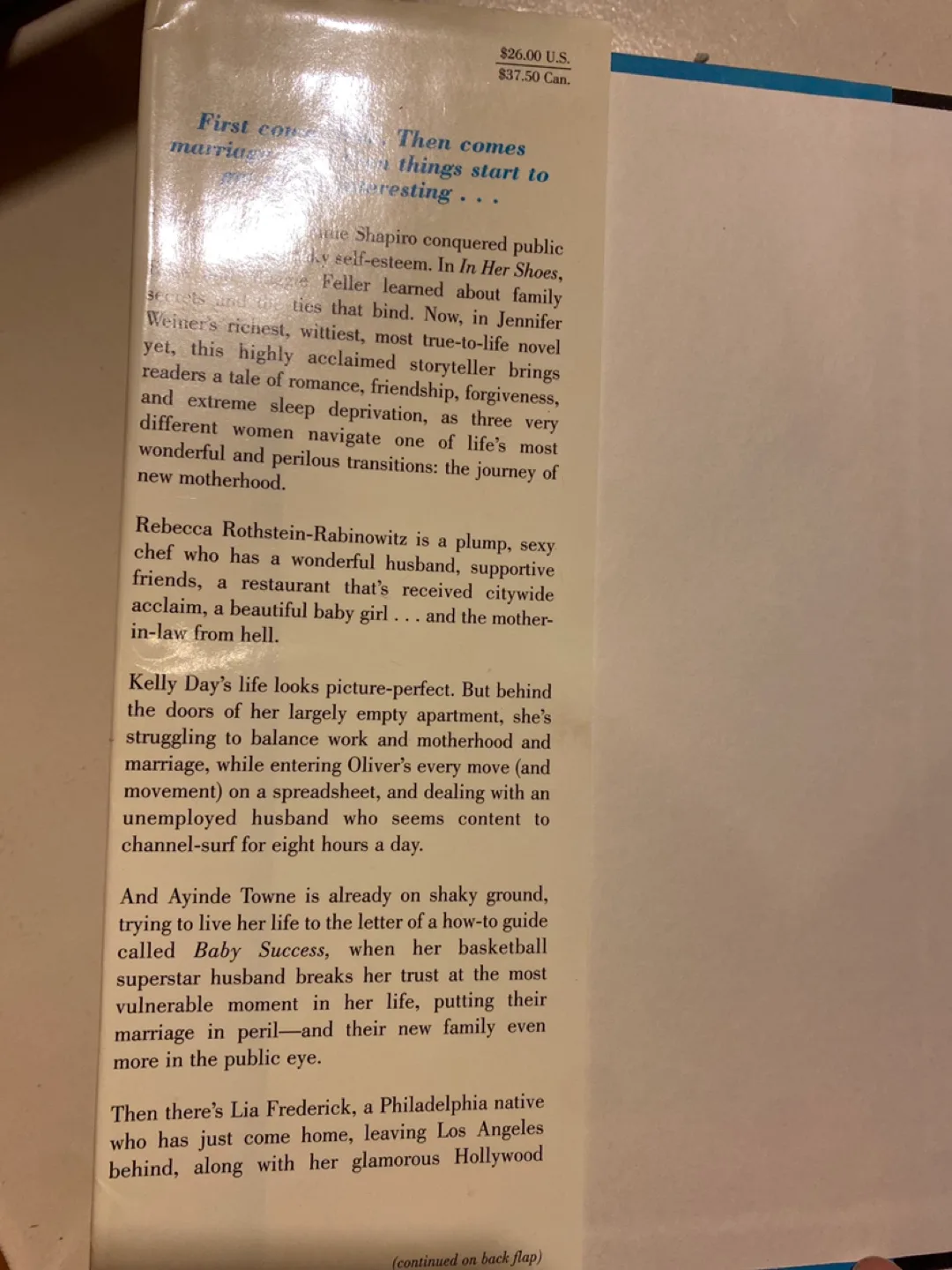 Jennifer Weiner Novels image indicator(3)