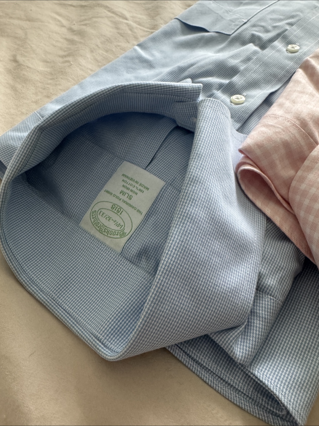 3 Brooks Brothers Dress Shirts 14.5 Slim Fit + 2 free shirts - photo 4