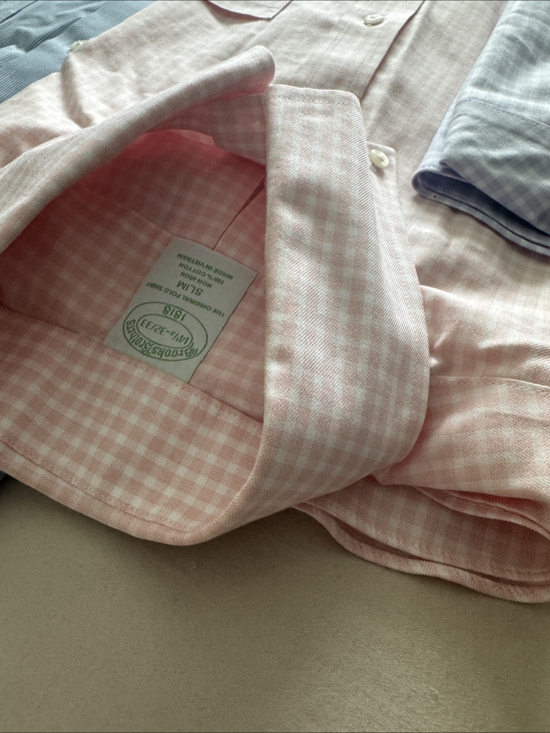 3 Brooks Brothers Dress Shirts 14.5 Slim Fit + 2 free shirts - photo 3