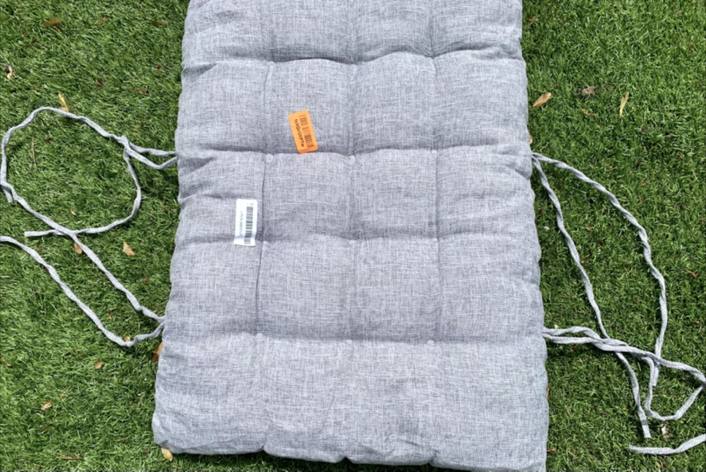 New Sun Lounger Grey Padded Cushion with Ties - photo 4