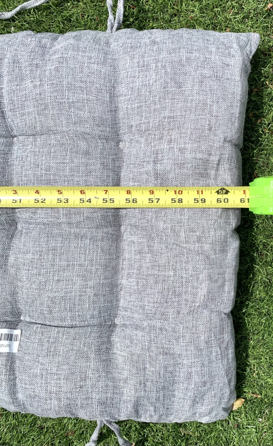 New Sun Lounger Grey Padded Cushion with Ties - photo 3