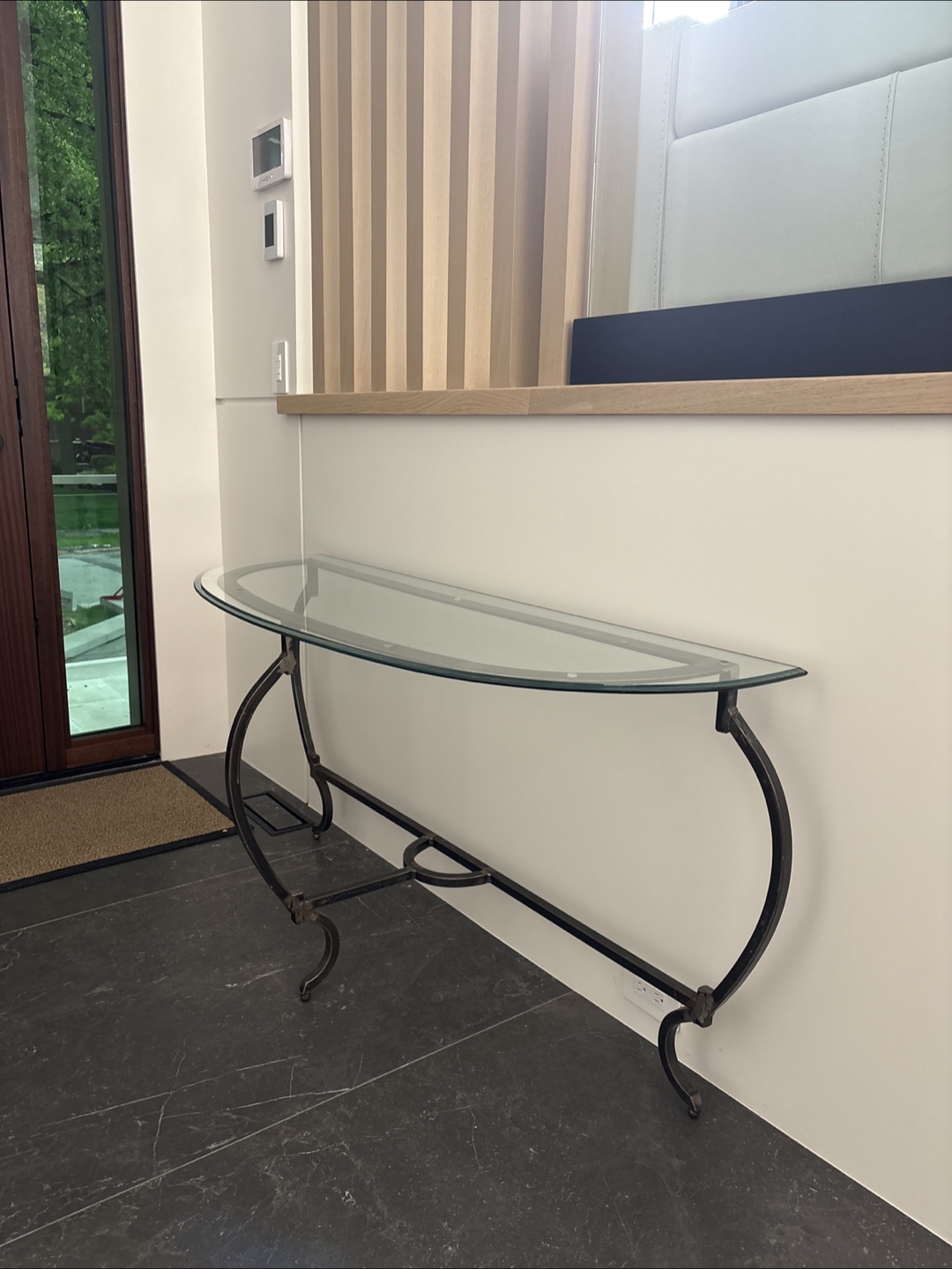 Glass Top Entryway Table