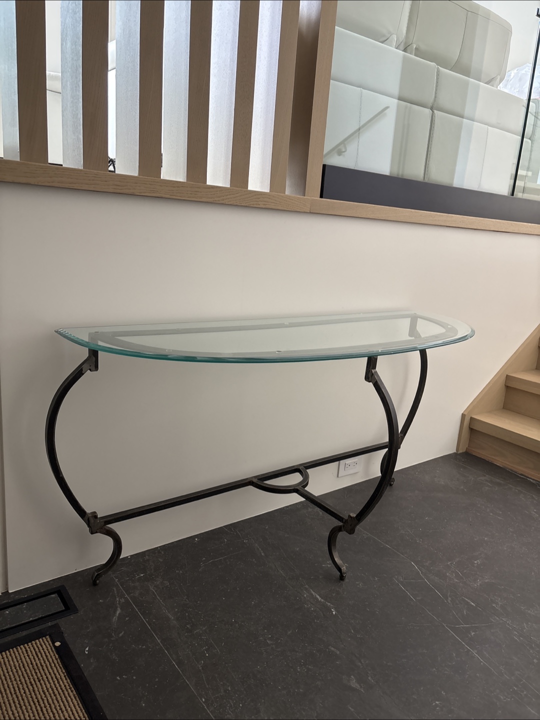 Glass Top Entryway Table - photo 2