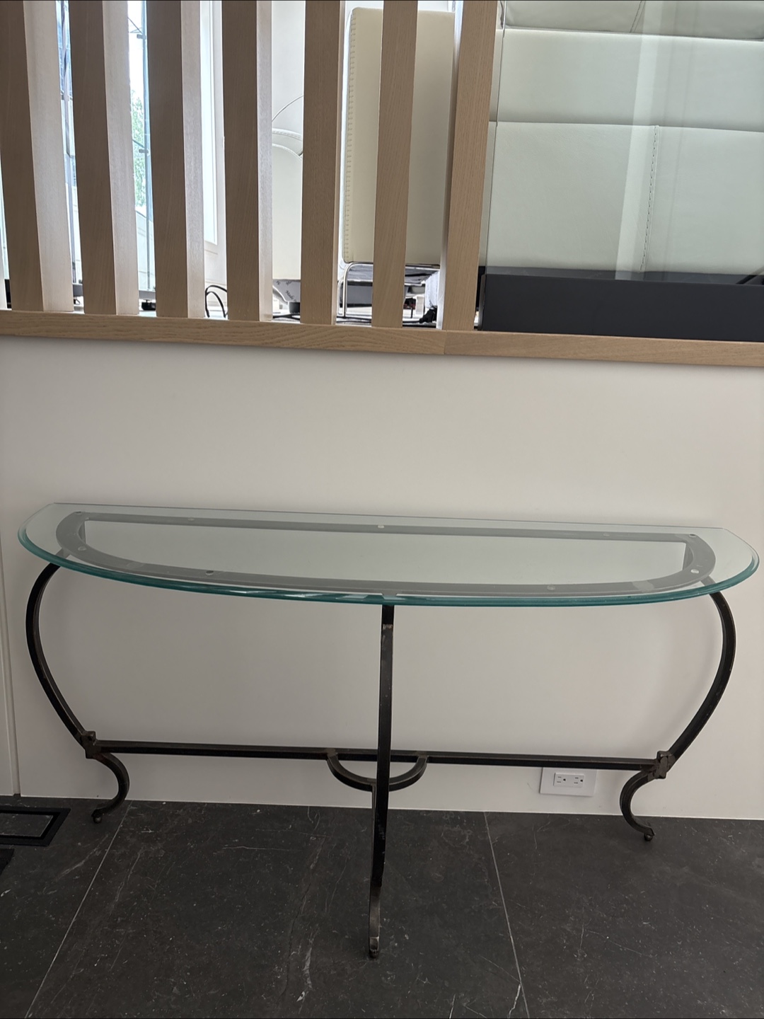 Glass Top Entryway Table - photo 3