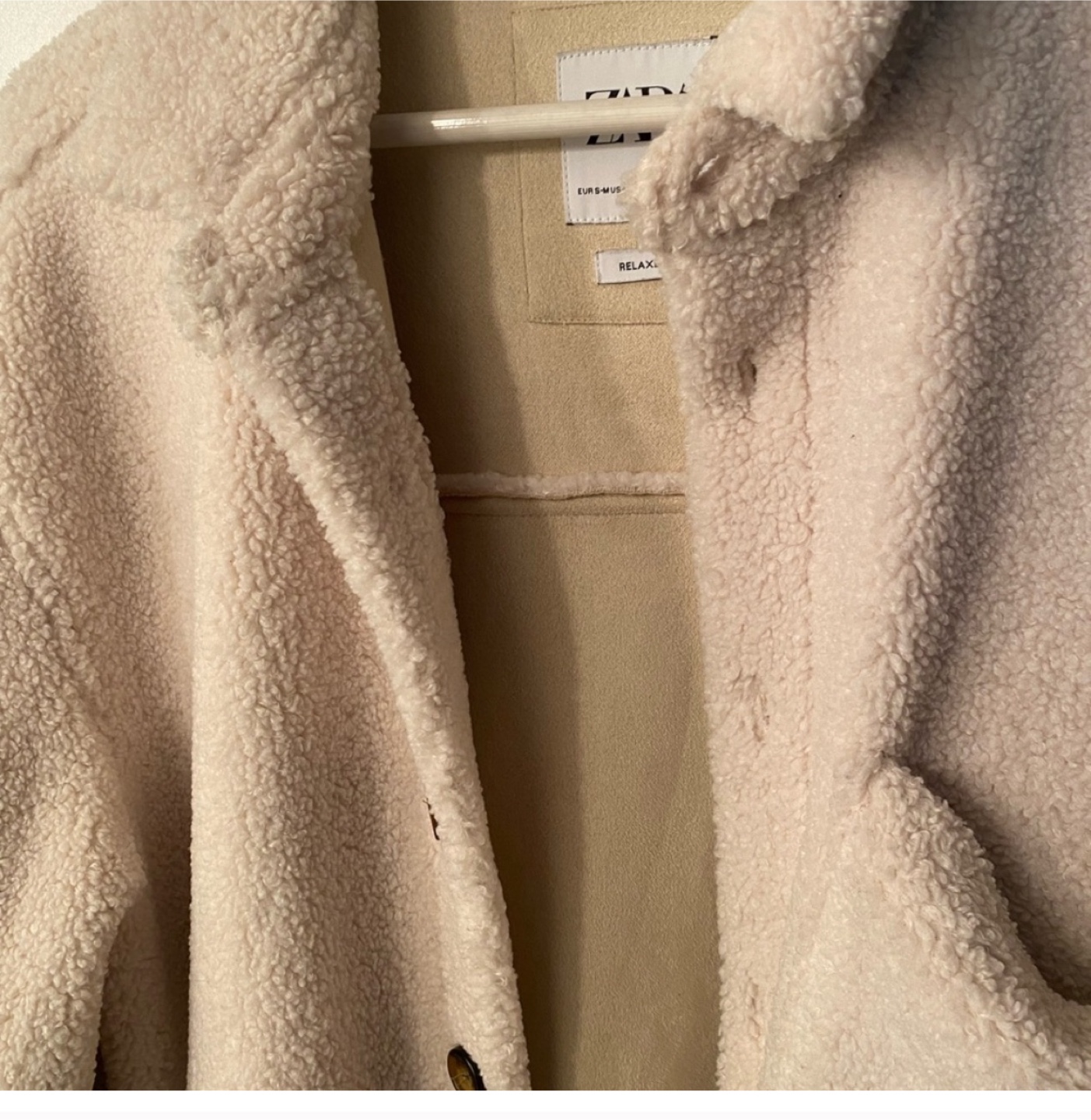 Men’s Zara Cream Sherpa Jacket - photo 2