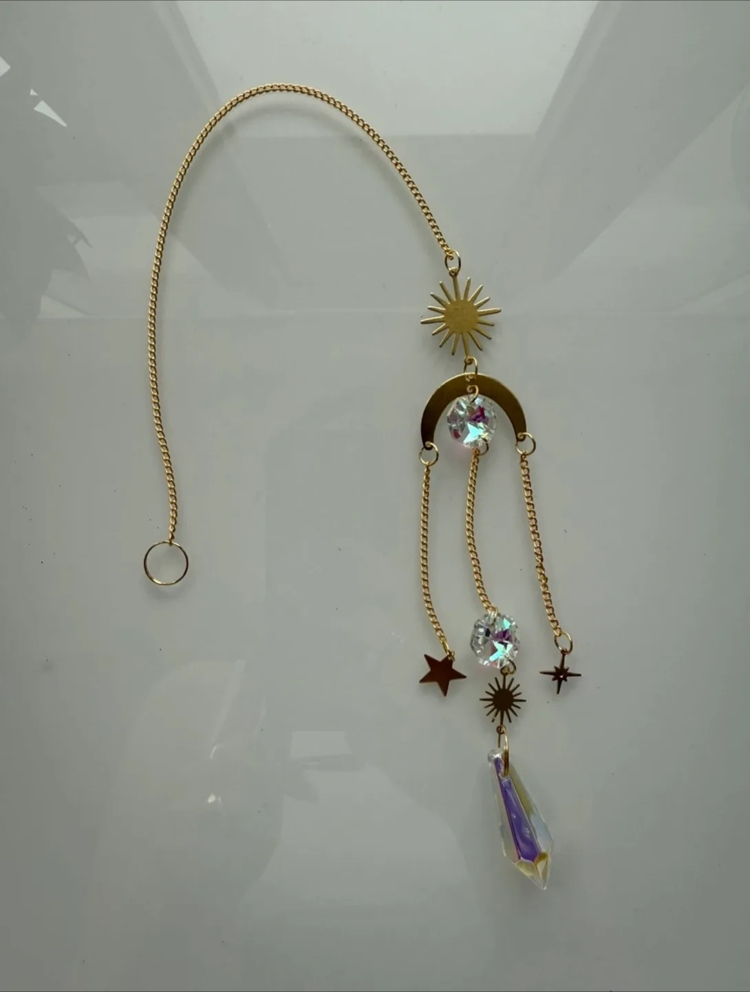 Brand new Celestial Sun and Moon Crystal Hanging sun catcher image indicator(2)