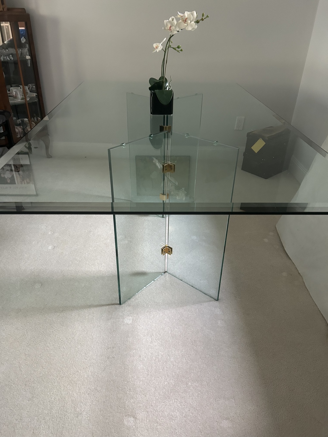 Glass Table with glass legs - photo 2
