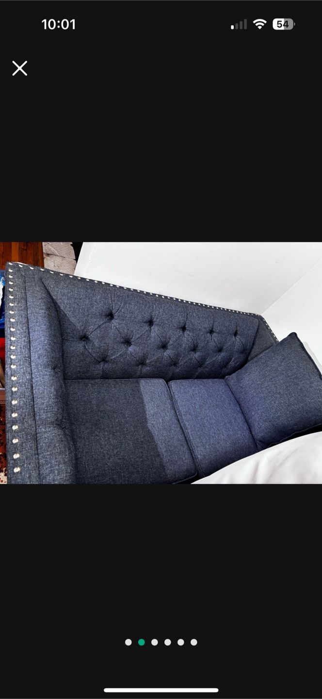 Bob’s Furniture Scarlette Blue Loveseat