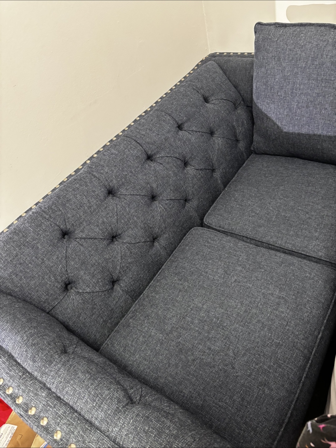 Bob’s Furniture Scarlette Blue Loveseat - photo 2