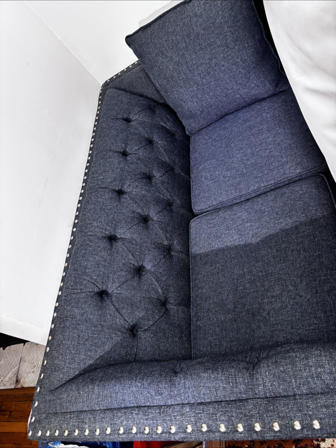 Bob’s Furniture Scarlette Blue Loveseat - photo 3