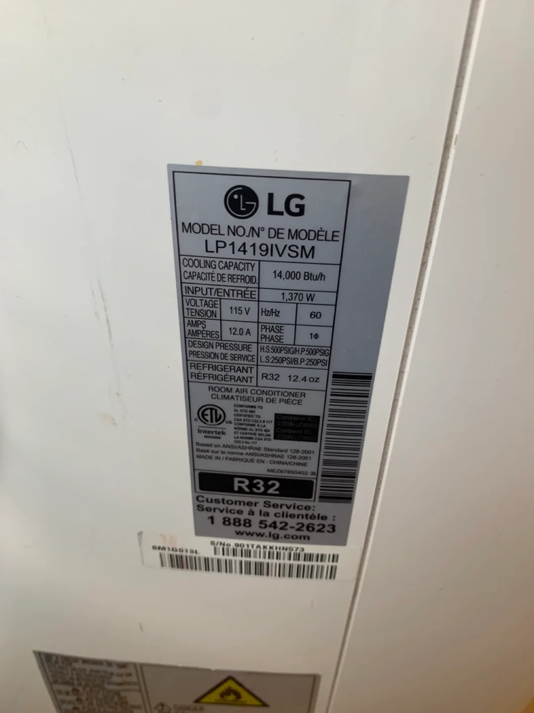 LG Portable Air Conditioner 14000btu image indicator(3)
